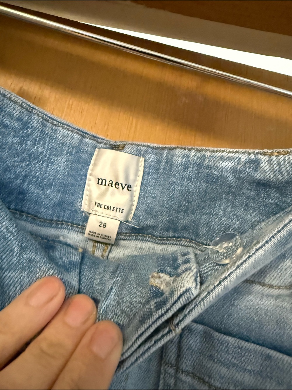 Maeve High-Rise Wide-Leg Light Blue Jeans - Picture 3 of 4